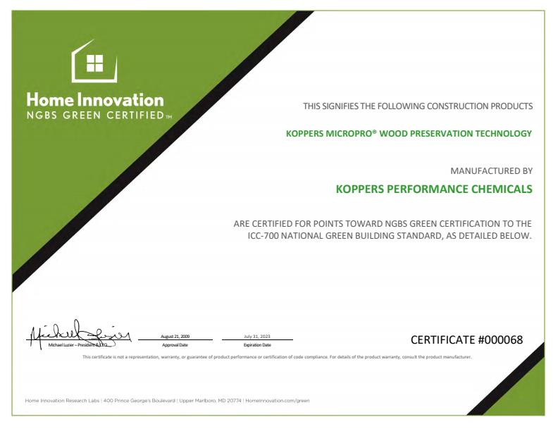 NGBS Green Certification